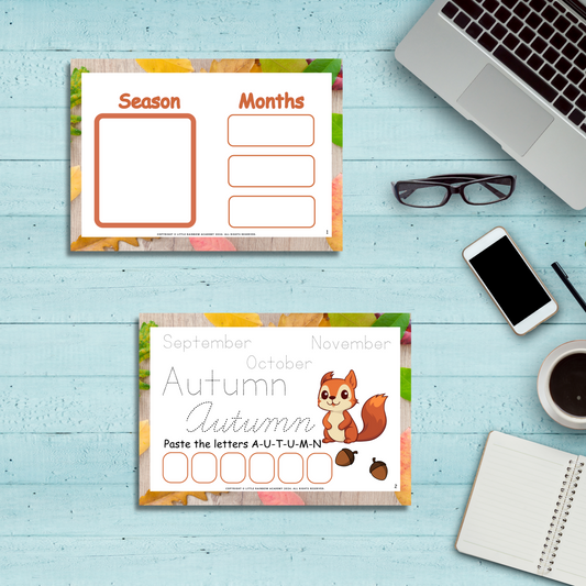 Engaging AUTUMN Busy Book: Montessori Learning Materials for Quiet Play