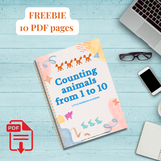 : 🎉 Free Counting Fun Worksheet – Count & Circle the Number! 🐶🐱🐰