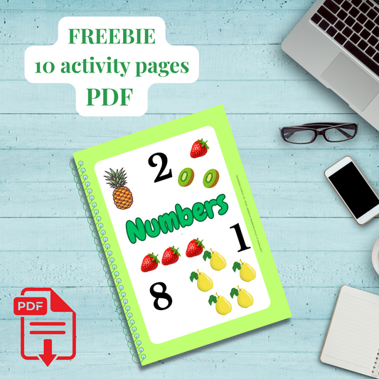 Free Counting & Tracing Numbers Worksheet – Fruit Theme (Freebie!)