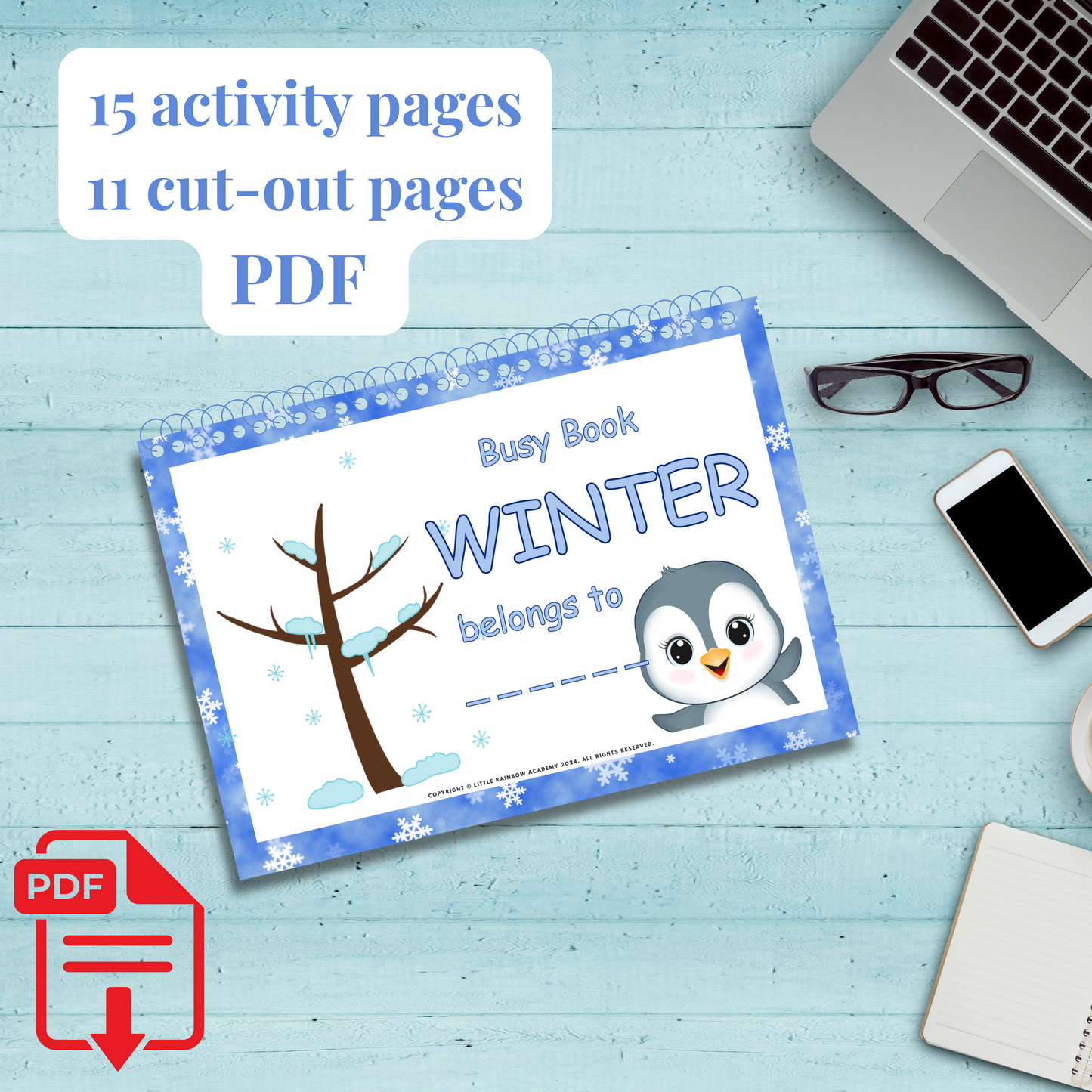 WINTER Busy Book for Toddlers & Preschoolers - Homeschooling Learning Resources