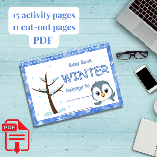 WINTER Busy Book for Toddlers & Preschoolers - Homeschooling Learning Resources