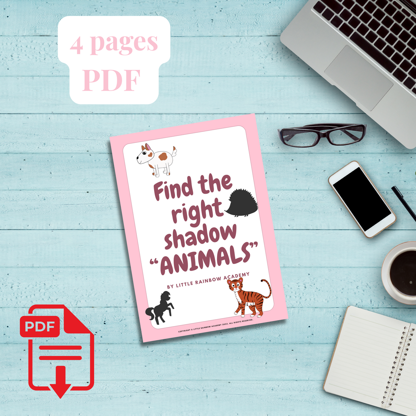 🦊🐄 Animal Shadow Matching – A Silhouette Challenge for Little Thinkers!