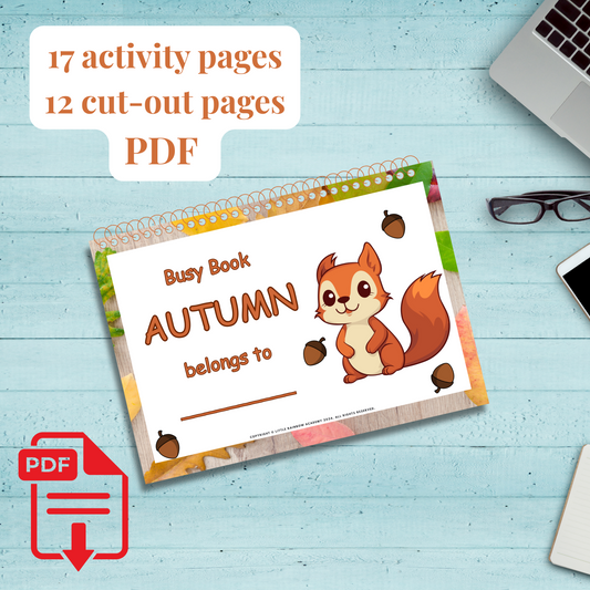 Engaging AUTUMN Busy Book: Montessori Learning Materials for Quiet Play