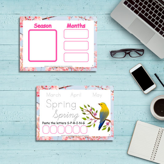 SPRING Busy Book, Preschool activities, Homeschooling digital resources