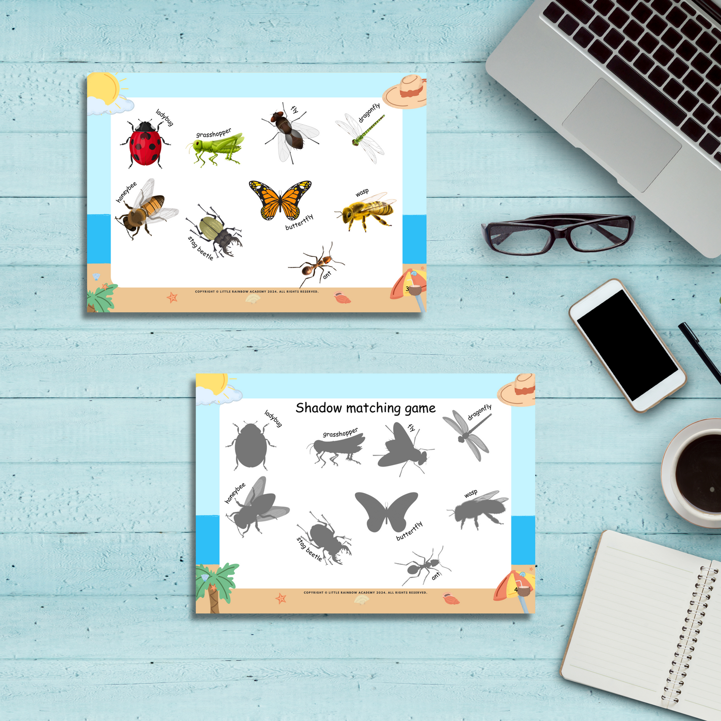 SUMMER Busy Book: Montessori Preschool & Homeschool Learning Resources