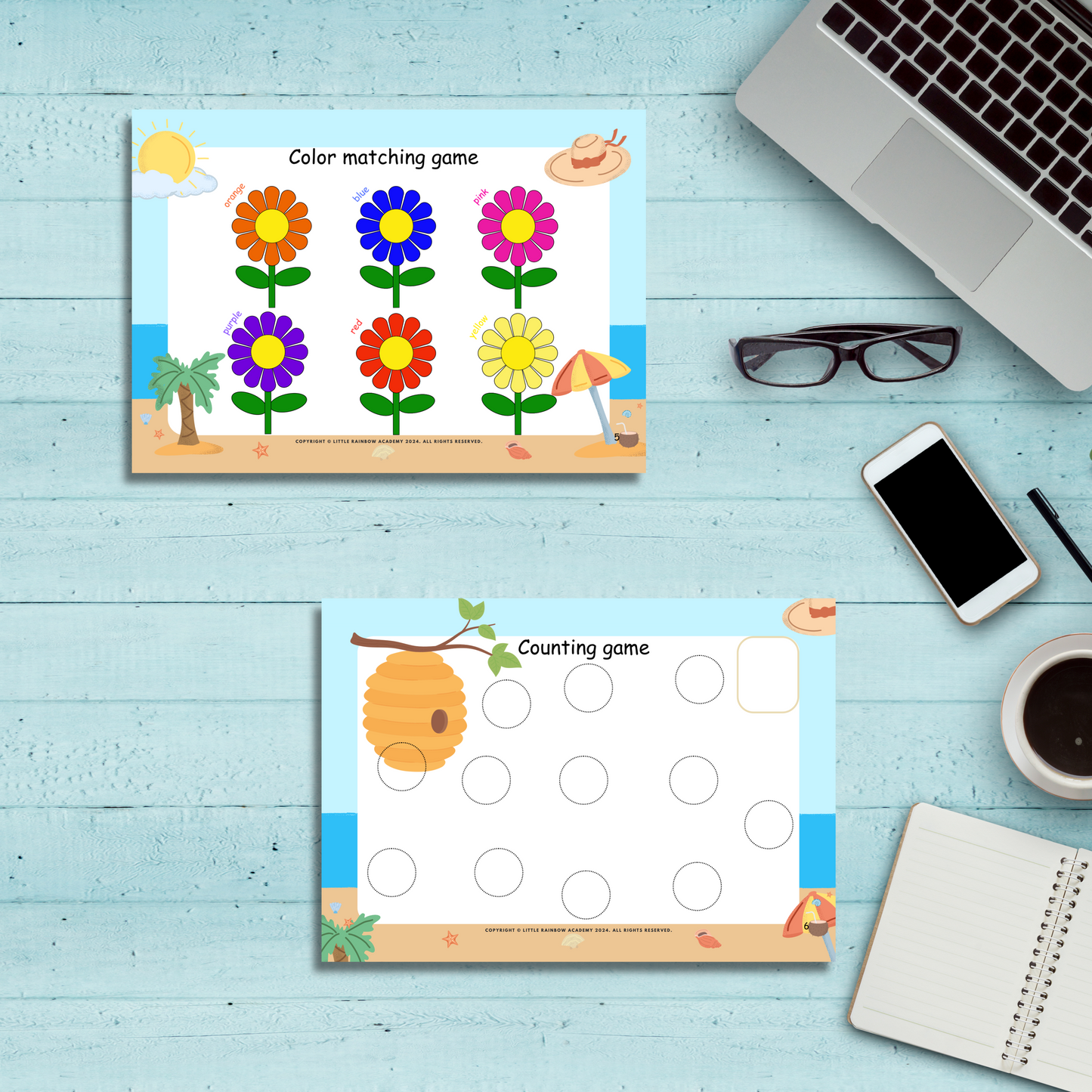 SUMMER Busy Book: Montessori Preschool & Homeschool Learning Resources