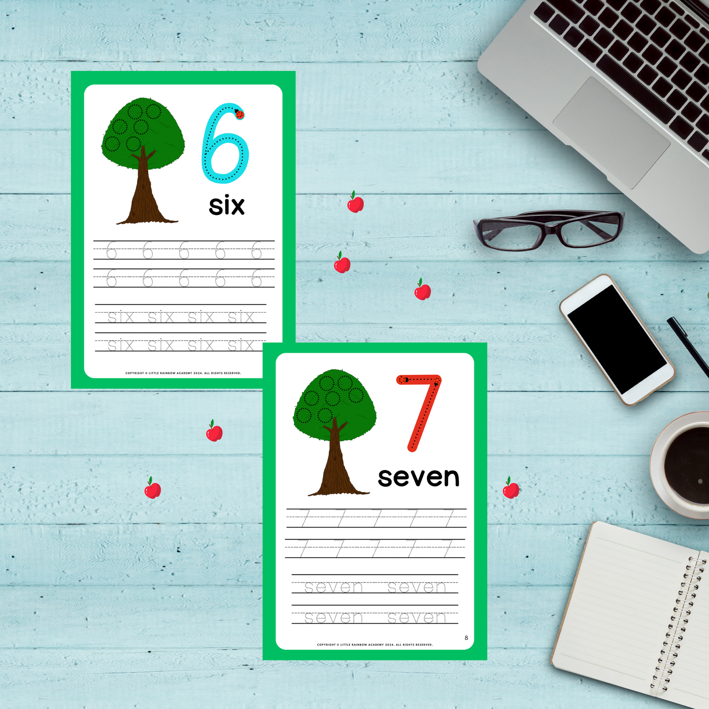 🍎 Count & Trace with the Apple Tree – A Sweet Way to Learn!