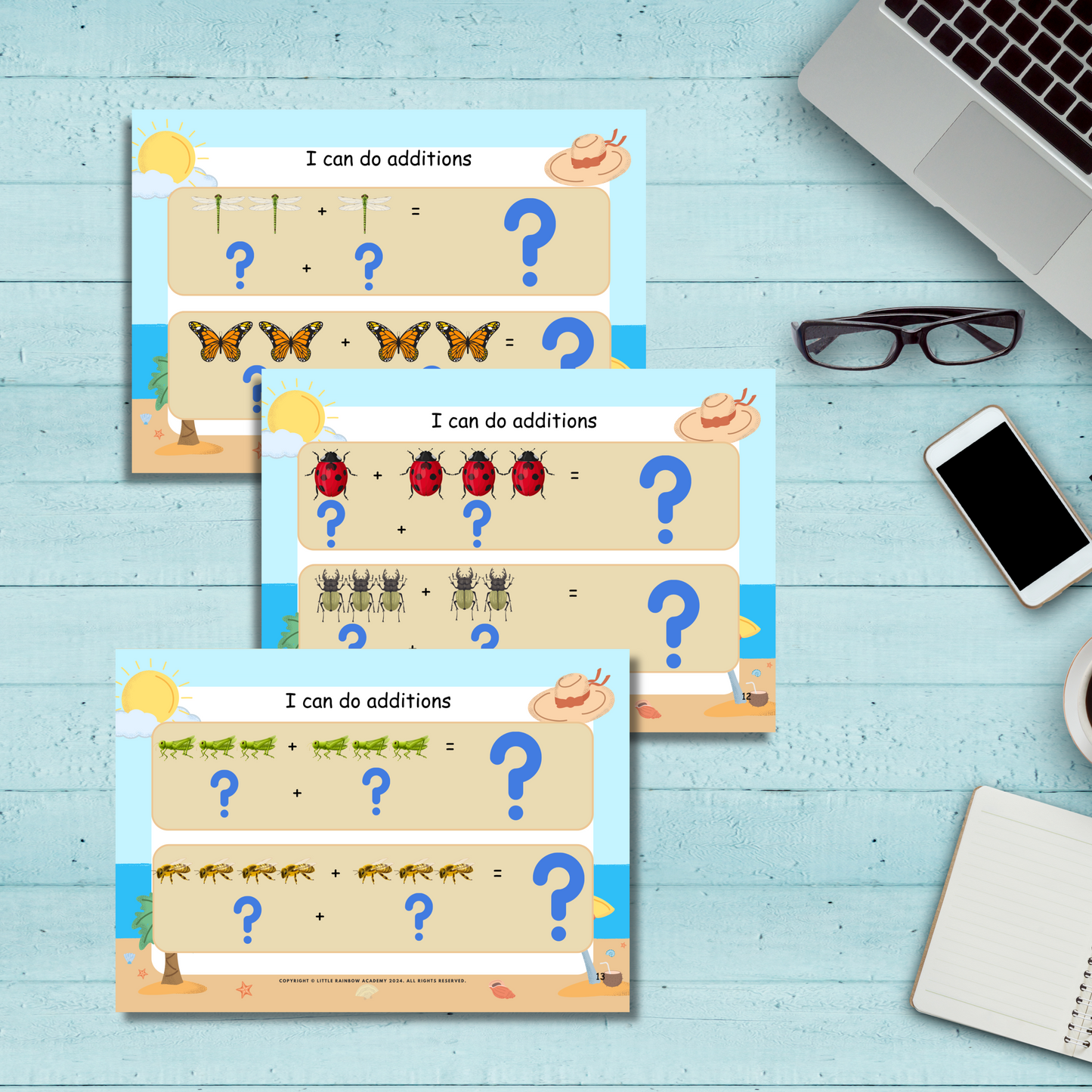 SUMMER Busy Book: Montessori Preschool & Homeschool Learning Resources